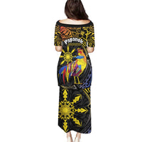 Philippines Sarimanok Puletasi Papanok Legendary Bird Okir Polynesian Pattern LT14 - Polynesian Pride