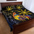 Philippines Sarimanok Quilt Bed Set Papanok Legendary Bird Okir Polynesian Pattern