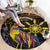 Philippines Sarimanok Round Carpet Papanok Legendary Bird Okir Polynesian Pattern