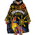 Philippines Sarimanok Wearable Blanket Hoodie Papanok Legendary Bird Okir Polynesian Pattern