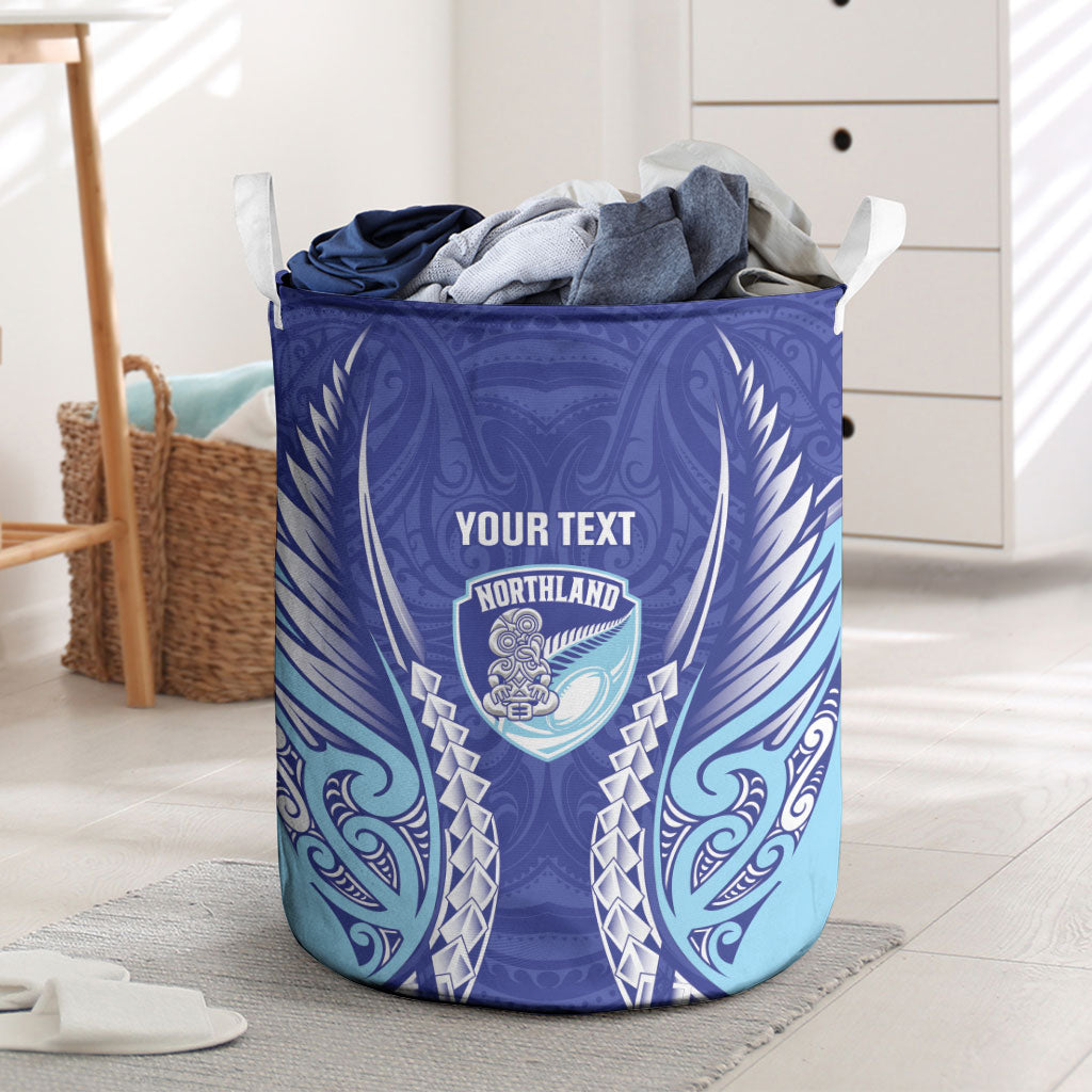 Northland 2026 Rugby Custom Laundry Basket NZ Maori Silver Fern LT14 Blue - Polynesian Pride