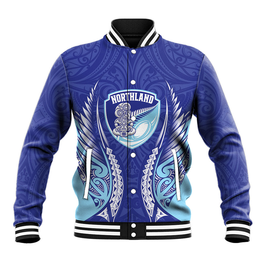 Northland 2026 Rugby Custom Baseball Jacket NZ Maori Silver Fern LT14 Unisex Blue - Polynesian Pride