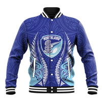 Northland 2026 Rugby Custom Baseball Jacket NZ Maori Silver Fern LT14 Unisex Blue - Polynesian Pride