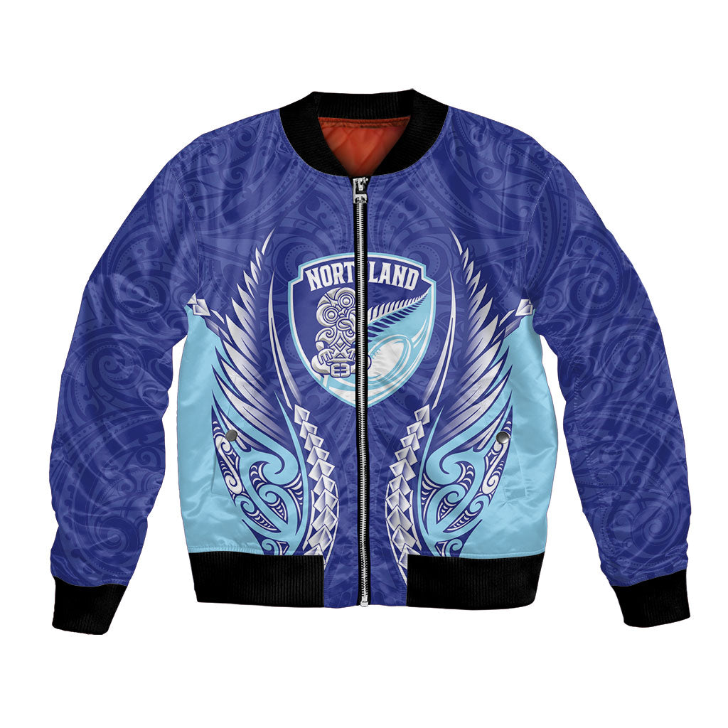 Northland 2026 Rugby Custom Bomber Jacket NZ Maori Silver Fern LT14 Unisex Blue - Polynesian Pride