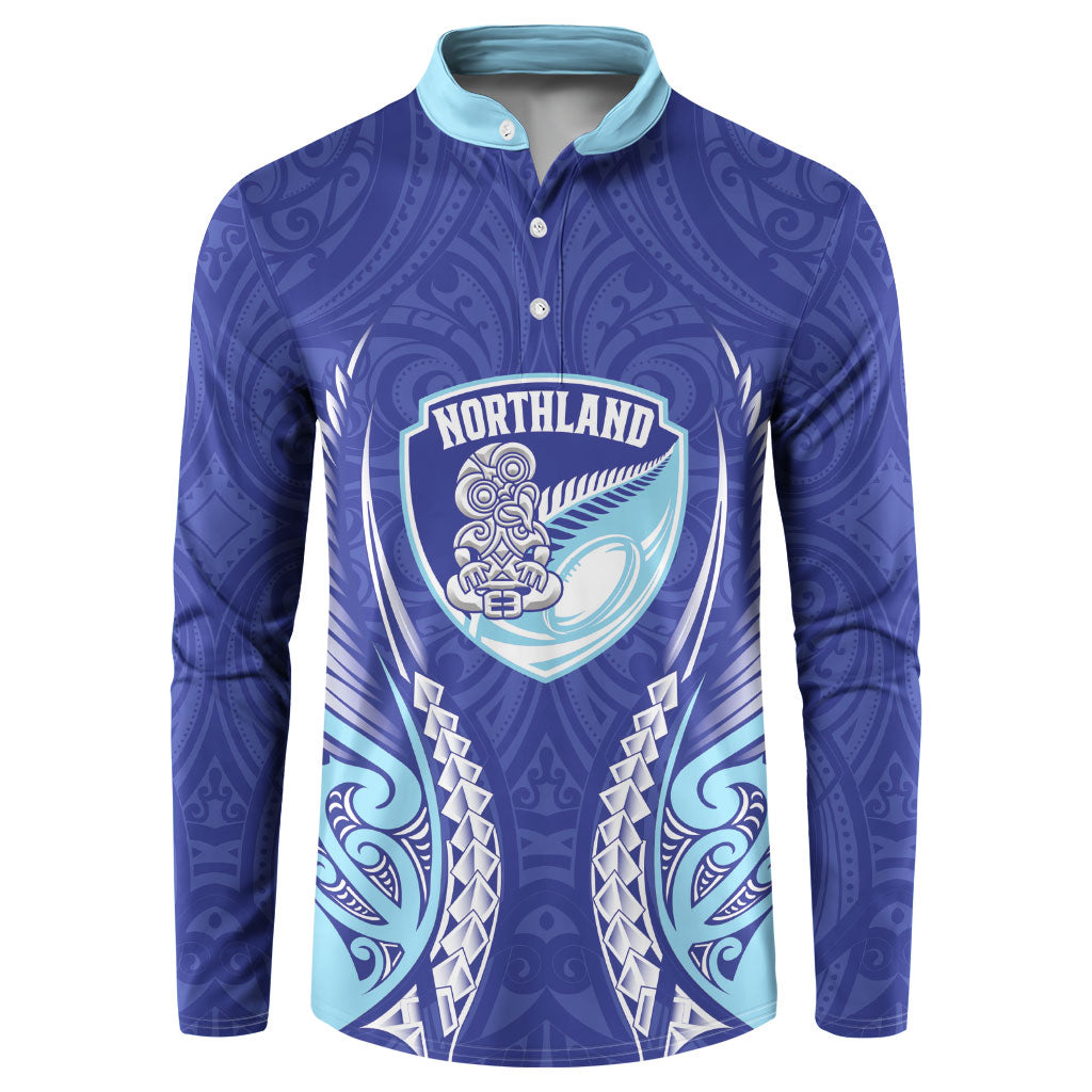 Northland 2026 Rugby Custom Button Sweatshirt NZ Maori Silver Fern LT14 Blue - Polynesian Pride