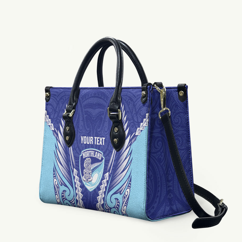 Northland 2026 Rugby Custom Leather Bag NZ Maori Silver Fern LT14 Blue - Polynesian Pride