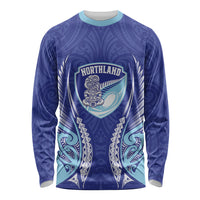 Northland 2026 Rugby Custom Long Sleeve Shirt NZ Maori Silver Fern LT14 Unisex Blue - Polynesian Pride