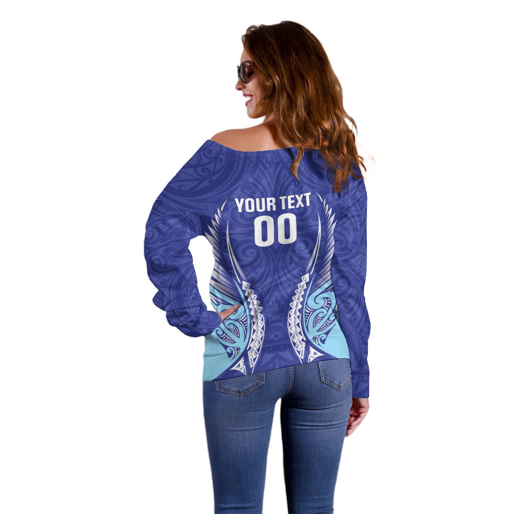 Northland 2026 Rugby Custom Off Shoulder Sweater NZ Maori Silver Fern LT14 - Polynesian Pride