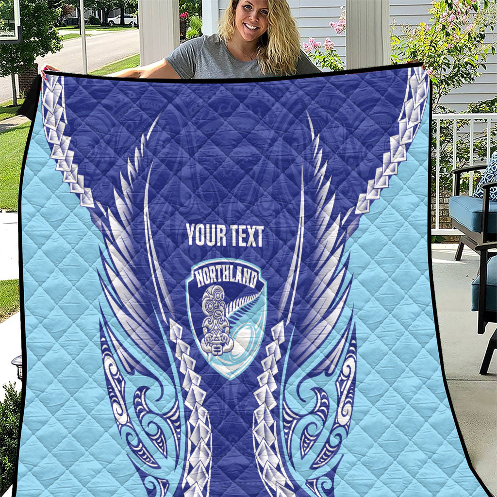 Northland 2026 Rugby Custom Quilt NZ Maori Silver Fern LT14 Blue - Polynesian Pride
