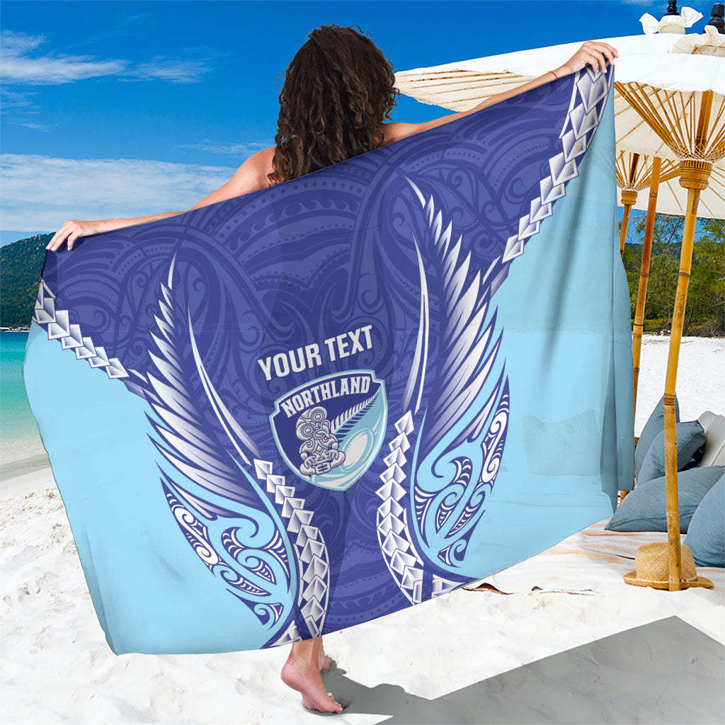 Northland 2026 Rugby Custom Sarong NZ Maori Silver Fern LT14 One Size 44 x 66 inches Blue - Polynesian Pride