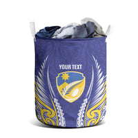Otago 2026 Rugby Custom Laundry Basket NZ Maori Silver Fern LT14 - Polynesian Pride
