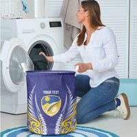 Otago 2026 Rugby Custom Laundry Basket NZ Maori Silver Fern LT14 - Polynesian Pride