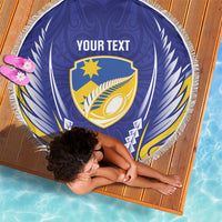 Otago 2026 Rugby Custom Beach Blanket NZ Maori Silver Fern LT14 - Polynesian Pride
