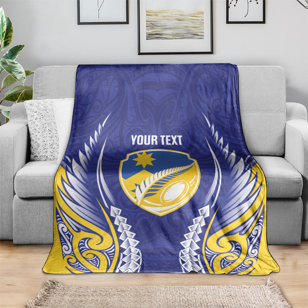 Otago 2026 Rugby Custom Blanket NZ Maori Silver Fern LT14 - Polynesian Pride