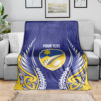 Otago 2026 Rugby Custom Blanket NZ Maori Silver Fern LT14 - Polynesian Pride