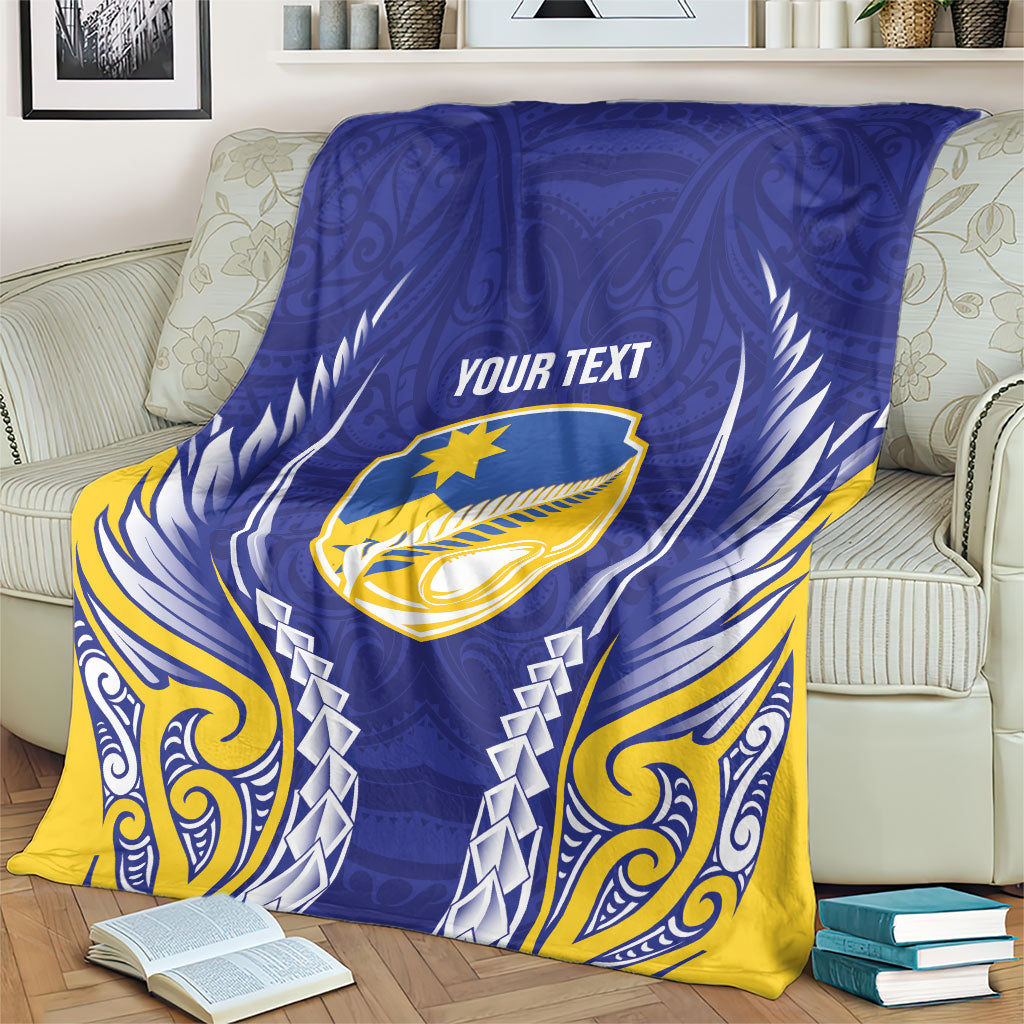 Otago 2026 Rugby Custom Blanket NZ Maori Silver Fern LT14 - Polynesian Pride