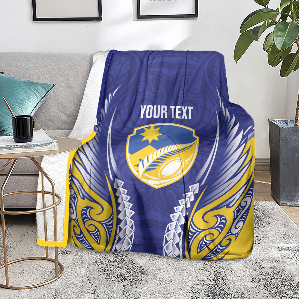 Otago 2026 Rugby Custom Blanket NZ Maori Silver Fern LT14 - Polynesian Pride