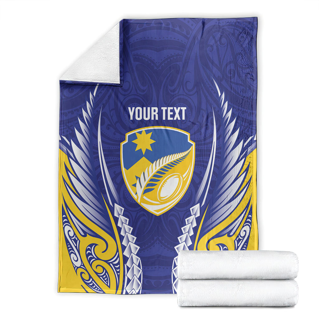 Otago 2026 Rugby Custom Blanket NZ Maori Silver Fern LT14 - Polynesian Pride