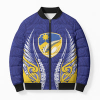 Otago 2026 Rugby Custom Bomber Puffer Jacket NZ Maori Silver Fern LT14 Unisex Blue - Polynesian Pride