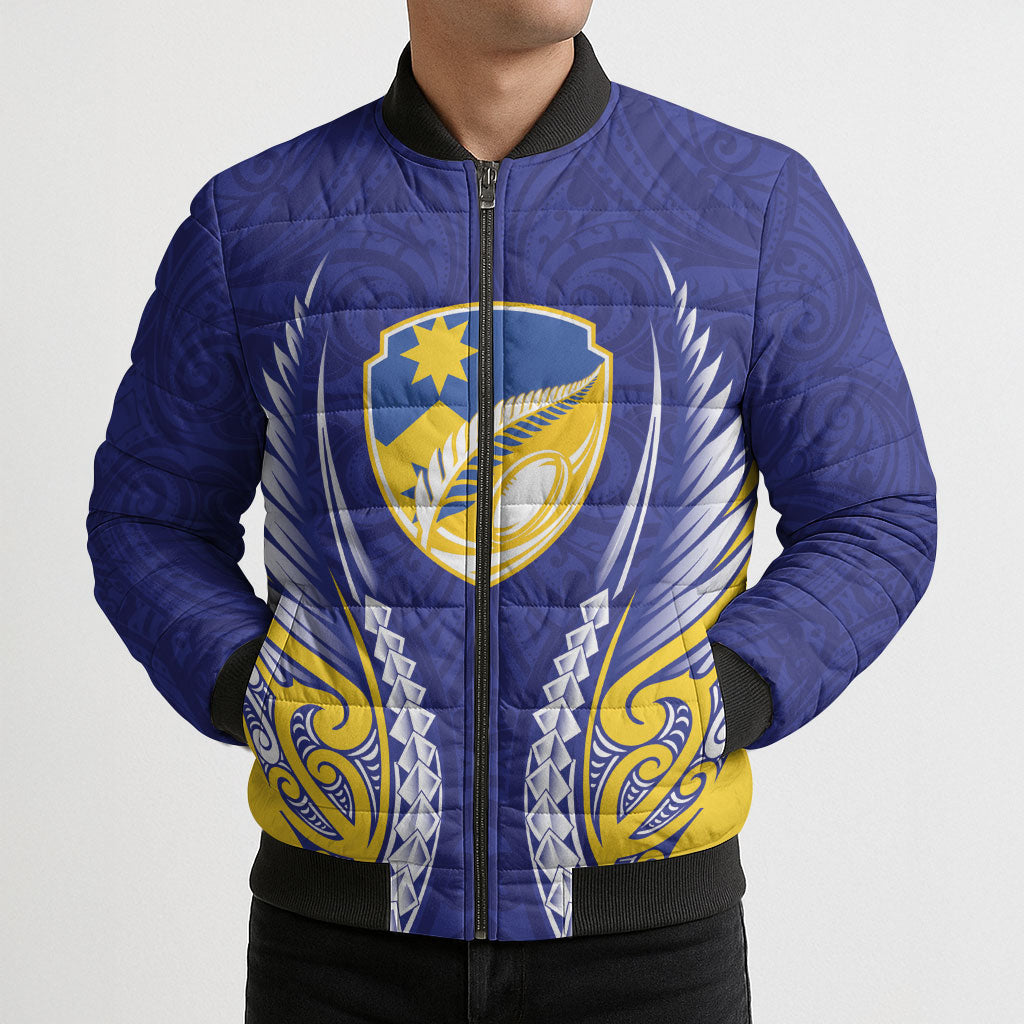 Otago 2026 Rugby Custom Bomber Puffer Jacket NZ Maori Silver Fern LT14 - Polynesian Pride