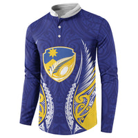 Otago 2026 Rugby Custom Button Sweatshirt NZ Maori Silver Fern LT14 - Polynesian Pride