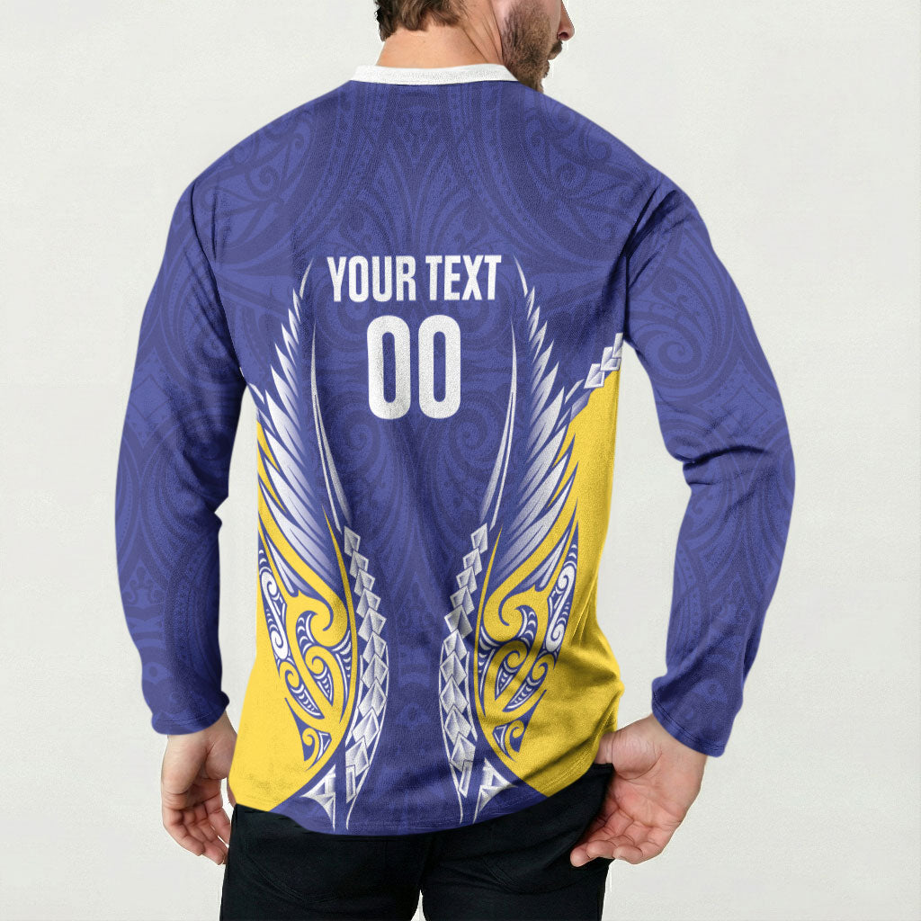 Otago 2026 Rugby Custom Button Sweatshirt NZ Maori Silver Fern LT14 - Polynesian Pride