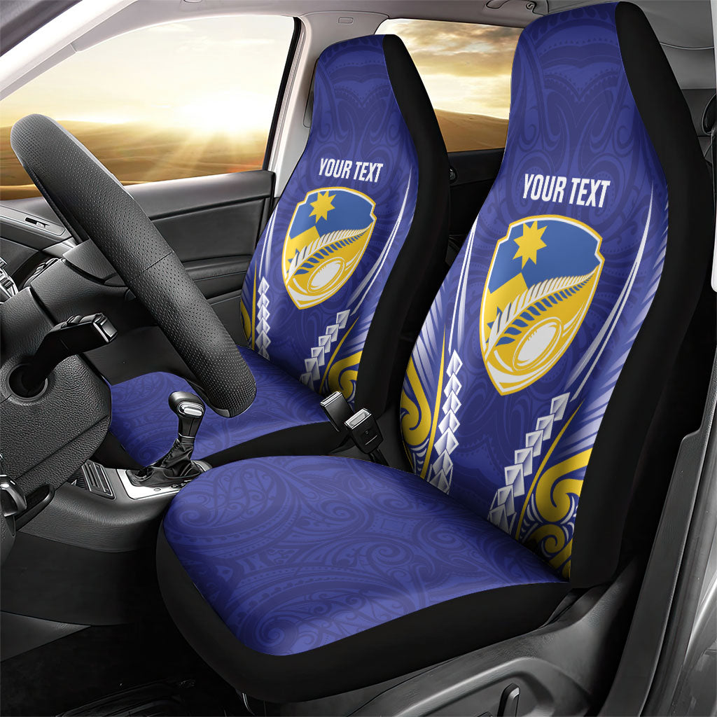 Otago 2026 Rugby Custom Car Seat Cover NZ Maori Silver Fern LT14 - Polynesian Pride