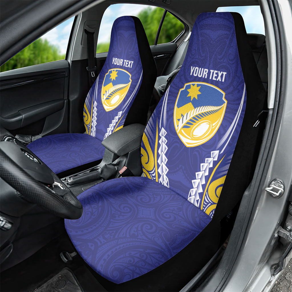 Otago 2026 Rugby Custom Car Seat Cover NZ Maori Silver Fern LT14 - Polynesian Pride