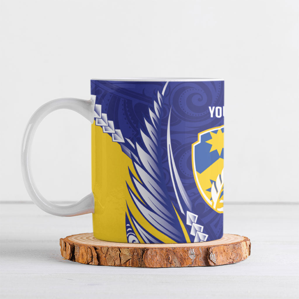 Otago 2026 Rugby Custom Ceramic Mug NZ Maori Silver Fern LT14 Blue - Polynesian Pride