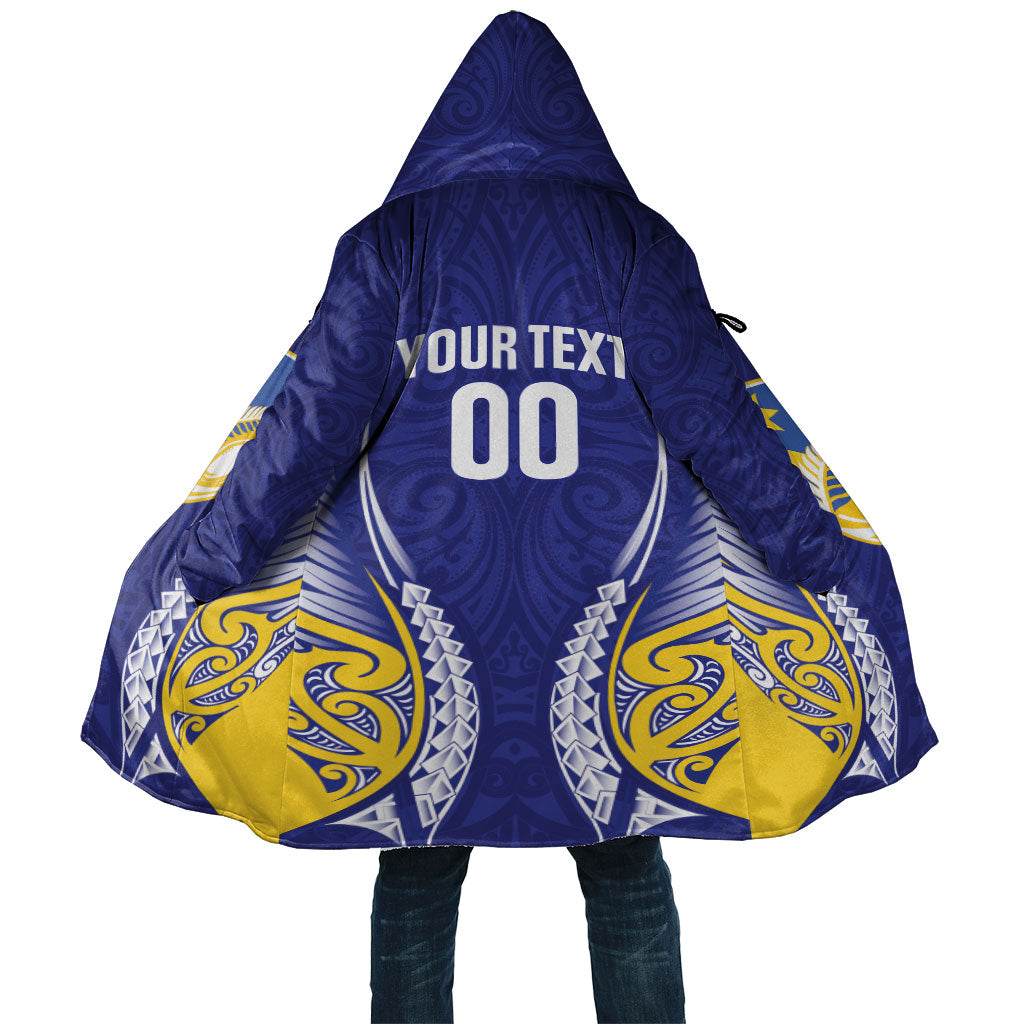 Otago 2026 Rugby Custom Cloak NZ Maori Silver Fern LT14 Unisex Blue - Polynesian Pride