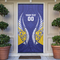 Otago 2026 Rugby Custom Door Cover NZ Maori Silver Fern LT14 Blue - Polynesian Pride