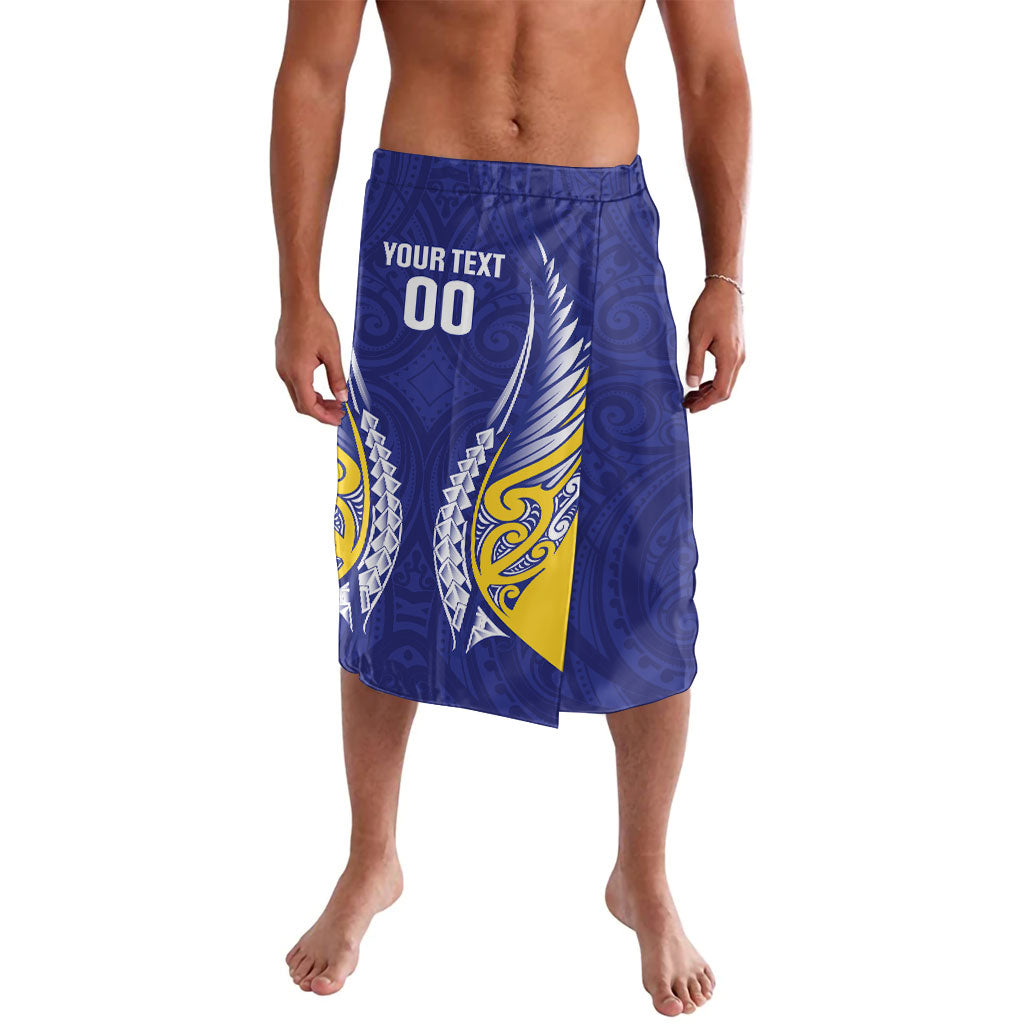 Otago 2026 Rugby Custom Lavalava NZ Maori Silver Fern LT14 Blue - Polynesian Pride