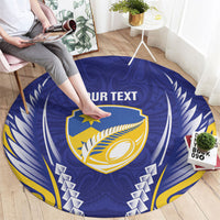 Otago 2026 Rugby Custom Round Carpet NZ Maori Silver Fern LT14 - Polynesian Pride
