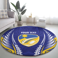 Otago 2026 Rugby Custom Round Carpet NZ Maori Silver Fern LT14 - Polynesian Pride