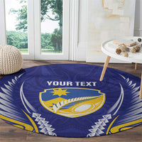 Otago 2026 Rugby Custom Round Carpet NZ Maori Silver Fern LT14 - Polynesian Pride