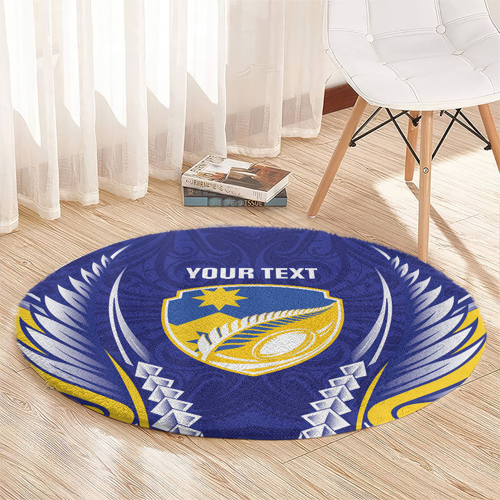 Otago 2026 Rugby Custom Round Carpet NZ Maori Silver Fern LT14 - Polynesian Pride
