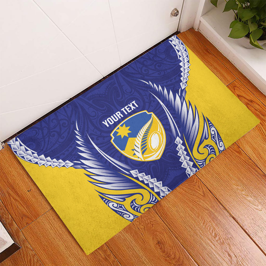 Otago 2026 Rugby Custom Rubber Doormat NZ Maori Silver Fern LT14 - Polynesian Pride