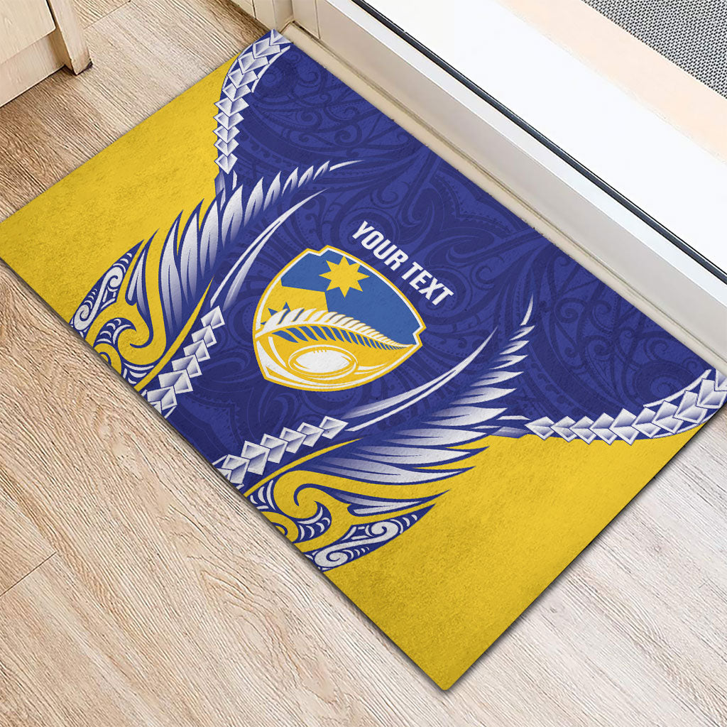 Otago 2026 Rugby Custom Rubber Doormat NZ Maori Silver Fern LT14 - Polynesian Pride