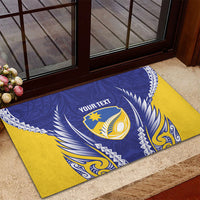 Otago 2026 Rugby Custom Rubber Doormat NZ Maori Silver Fern LT14 - Polynesian Pride