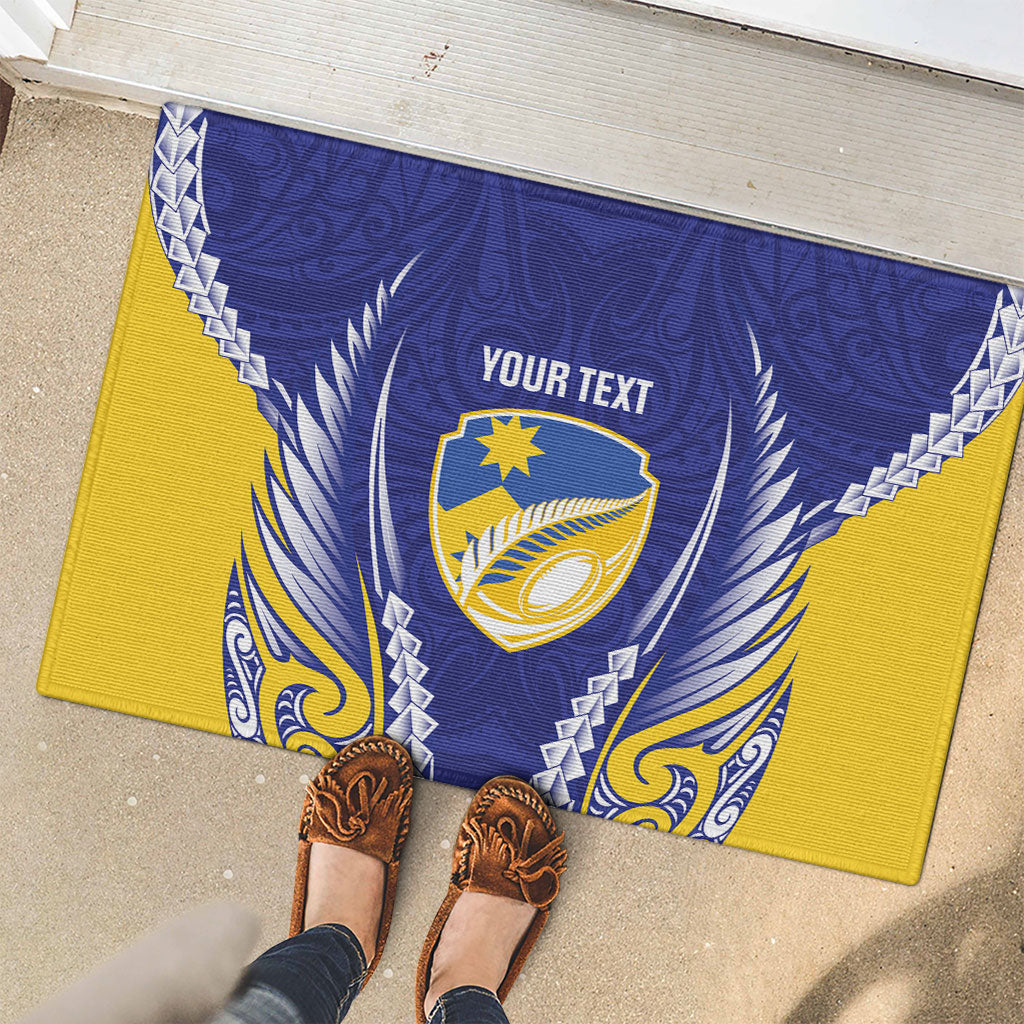 Otago 2026 Rugby Custom Rubber Doormat NZ Maori Silver Fern LT14 - Polynesian Pride