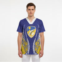 Otago 2026 Rugby Custom Scrub Top NZ Maori Silver Fern LT14 - Polynesian Pride