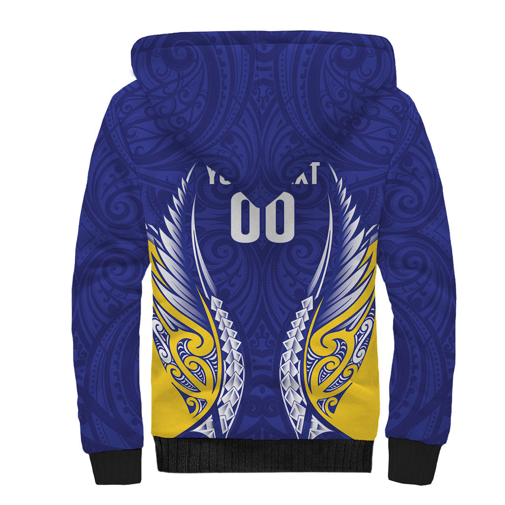 Otago 2026 Rugby Custom Sherpa Hoodie NZ Maori Silver Fern LT14 - Polynesian Pride