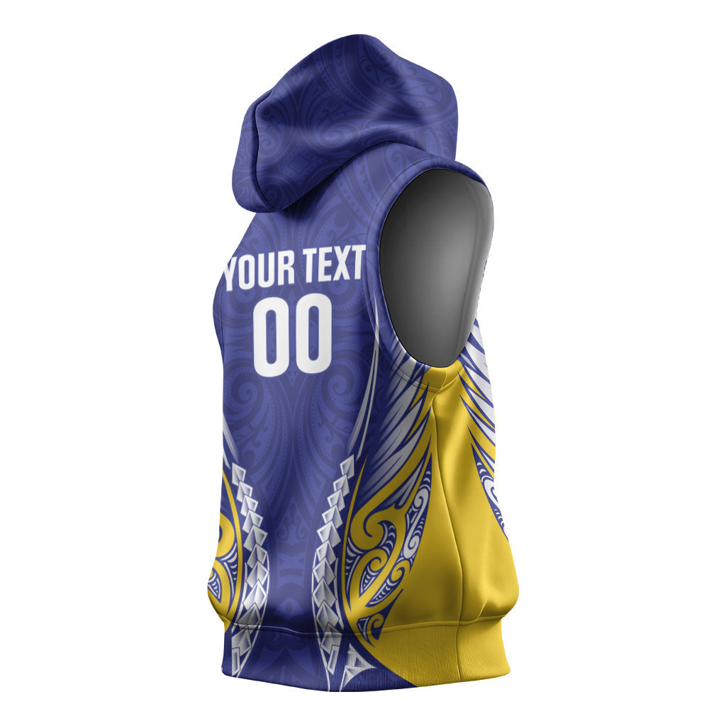 Otago 2026 Rugby Custom Sleeveless Hoodie NZ Maori Silver Fern LT14 - Polynesian Pride