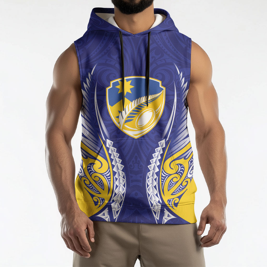 Otago 2026 Rugby Custom Sleeveless Hoodie NZ Maori Silver Fern LT14 - Polynesian Pride