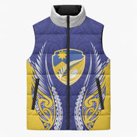 Otago 2026 Rugby Custom Sleeveless Puffer Jacket NZ Maori Silver Fern LT14 Unisex Blue - Polynesian Pride