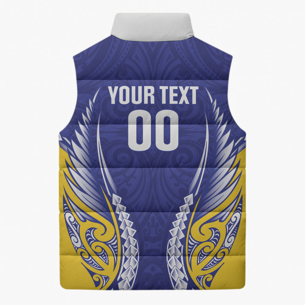 Otago 2026 Rugby Custom Sleeveless Puffer Jacket NZ Maori Silver Fern LT14 - Polynesian Pride