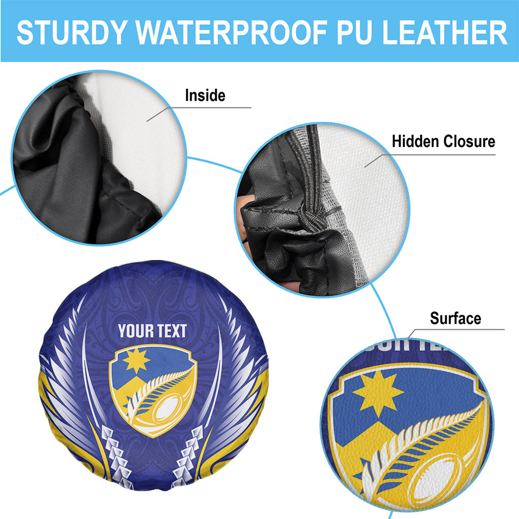 Otago 2026 Rugby Custom Spare Tire Cover NZ Maori Silver Fern LT14 - Polynesian Pride