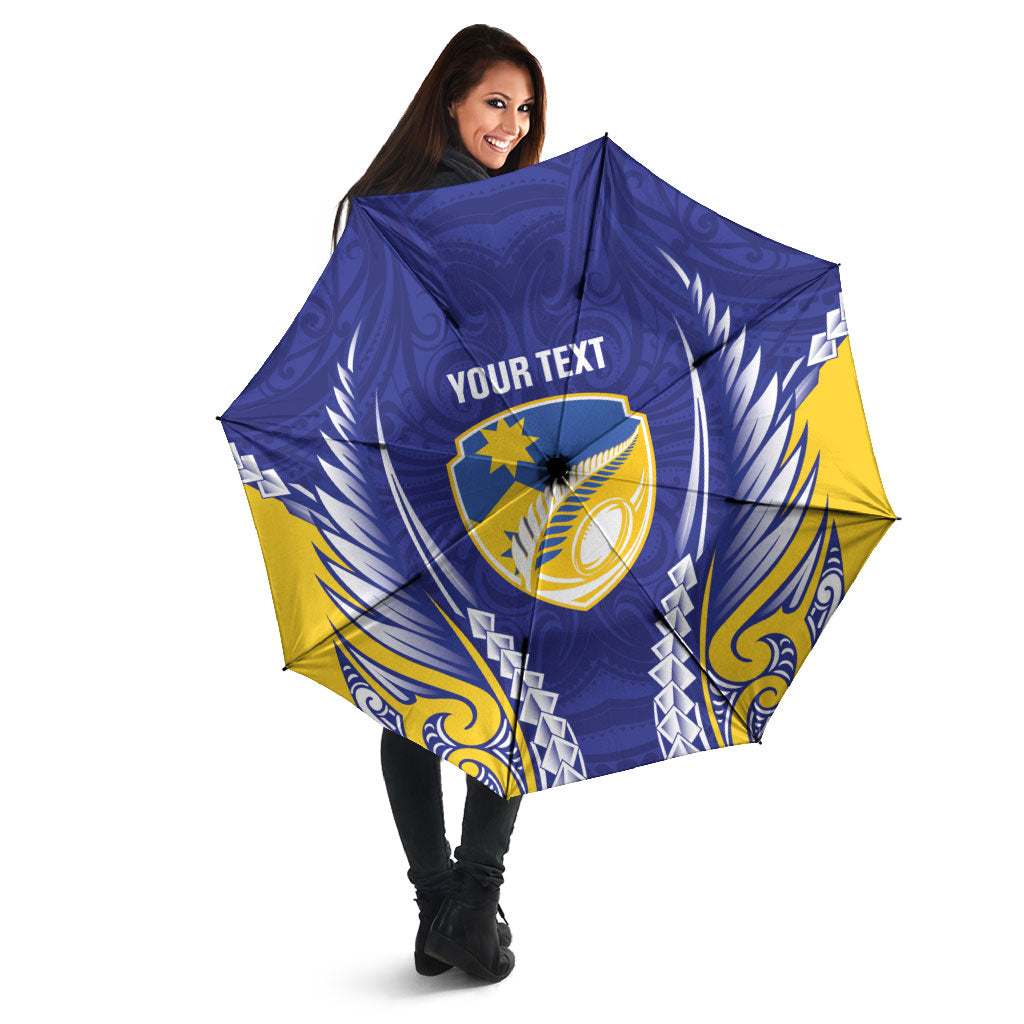 Otago 2026 Rugby Custom Umbrella NZ Maori Silver Fern LT14 - Polynesian Pride