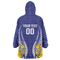 Otago 2026 Rugby Custom Wearable Blanket Hoodie NZ Maori Silver Fern LT14 - Polynesian Pride