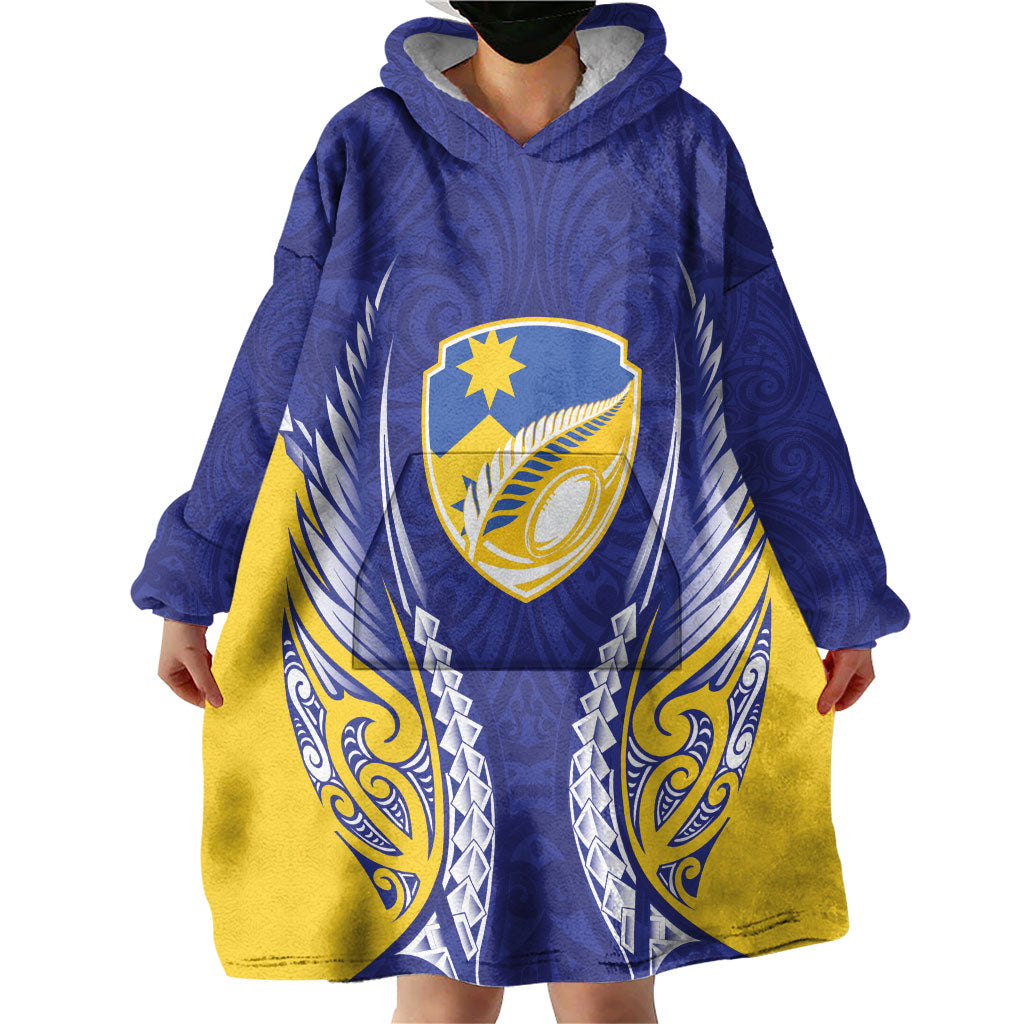 Otago 2026 Rugby Custom Wearable Blanket Hoodie NZ Maori Silver Fern LT14 - Polynesian Pride
